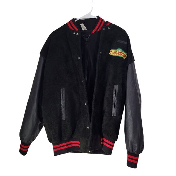 Disney Other - VTG Disney Wide World of Sports Bomber Varsity Jacket SZ M y2k Black